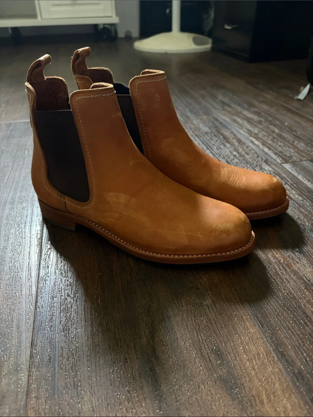 Tan Leather adelante  Boots